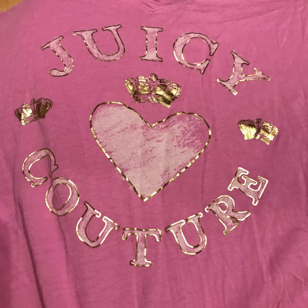 Juicy Couture T Shirt‎ Pink Soft Cotton Sz XS